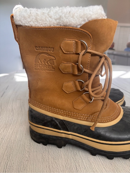 SOREL Men’s Brown Lined CARIBOU Boots Lace Up Waterproof Classic Boots Size 10 main image 11